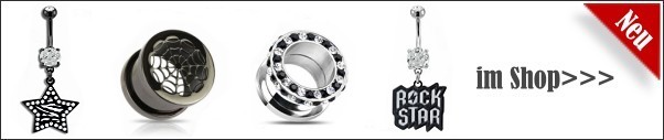 Neue Flesh-Tunnel Neue Piercing im Shop